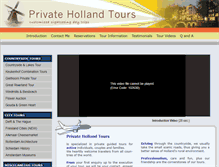 Tablet Screenshot of privatehollandtours.com